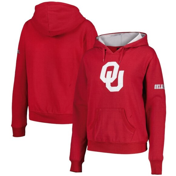 Colosseum Tops - Oklahoma Sooners Colosseum Women's Big Logo Pullover Hoodie NWOT